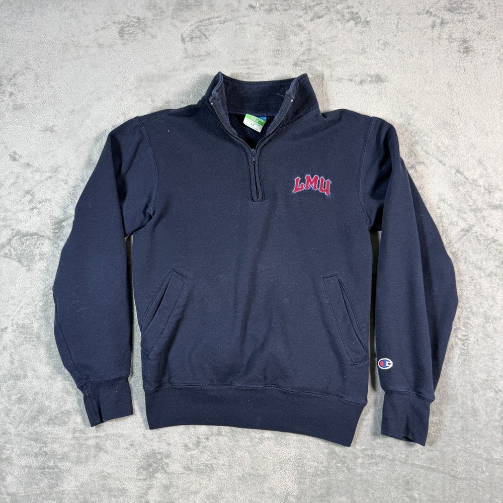 Champion Eco XS Quarter Zip Sweatshirt Navy LMU Loyola Marymount University